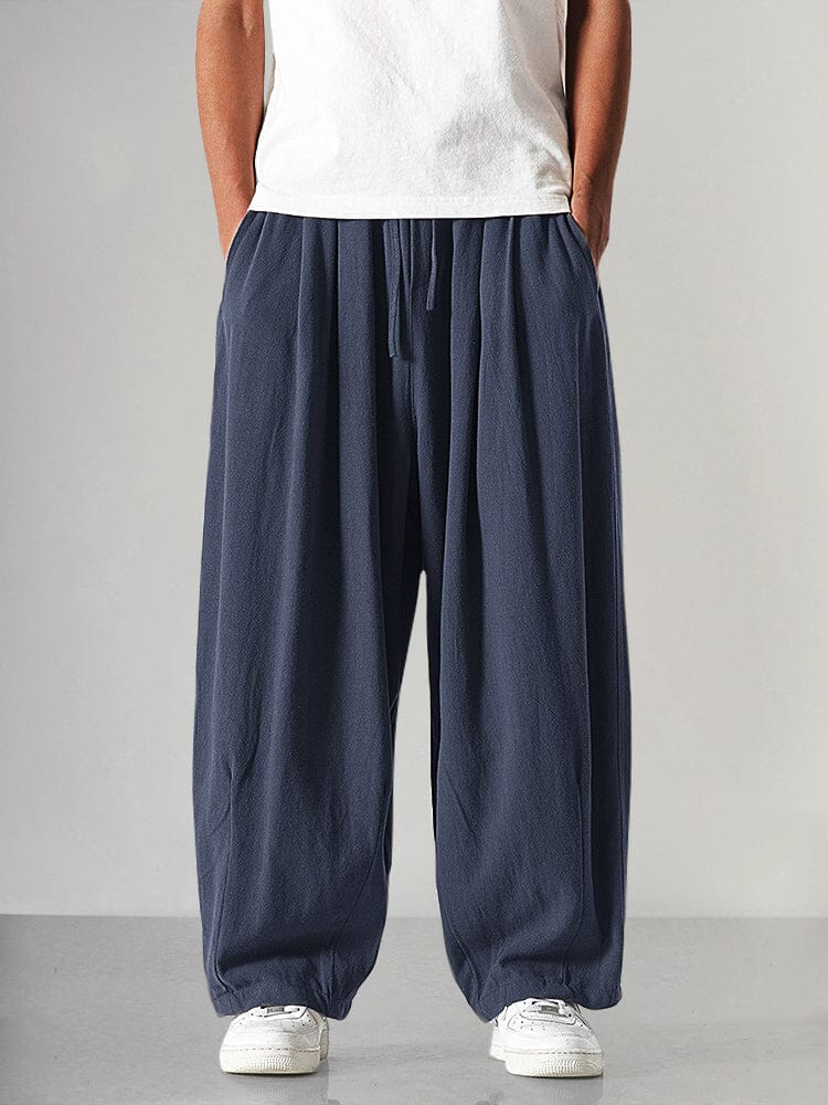 Pantalon Rocco en coton et lin