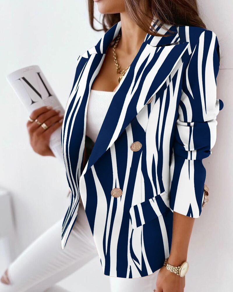 Veste blazer femme à imprimé serpent
