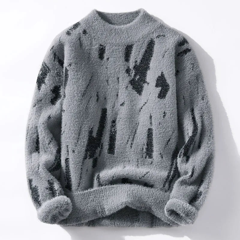 Berg-Feldt | Abstrakte Strickjacke Weich und Trendy Perfekt für Den Alltagsgebrauch