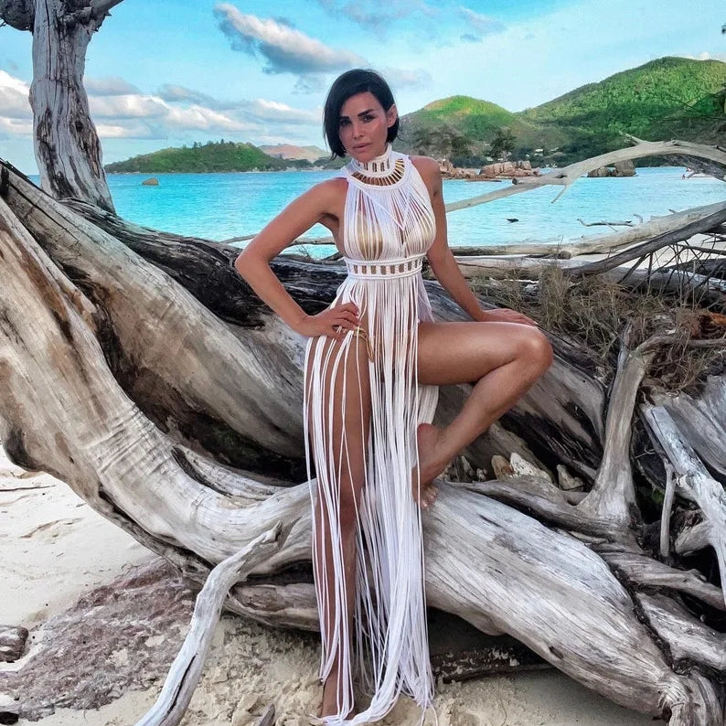 Jeté de plage en tricot crochet bohème Berg-Feldt