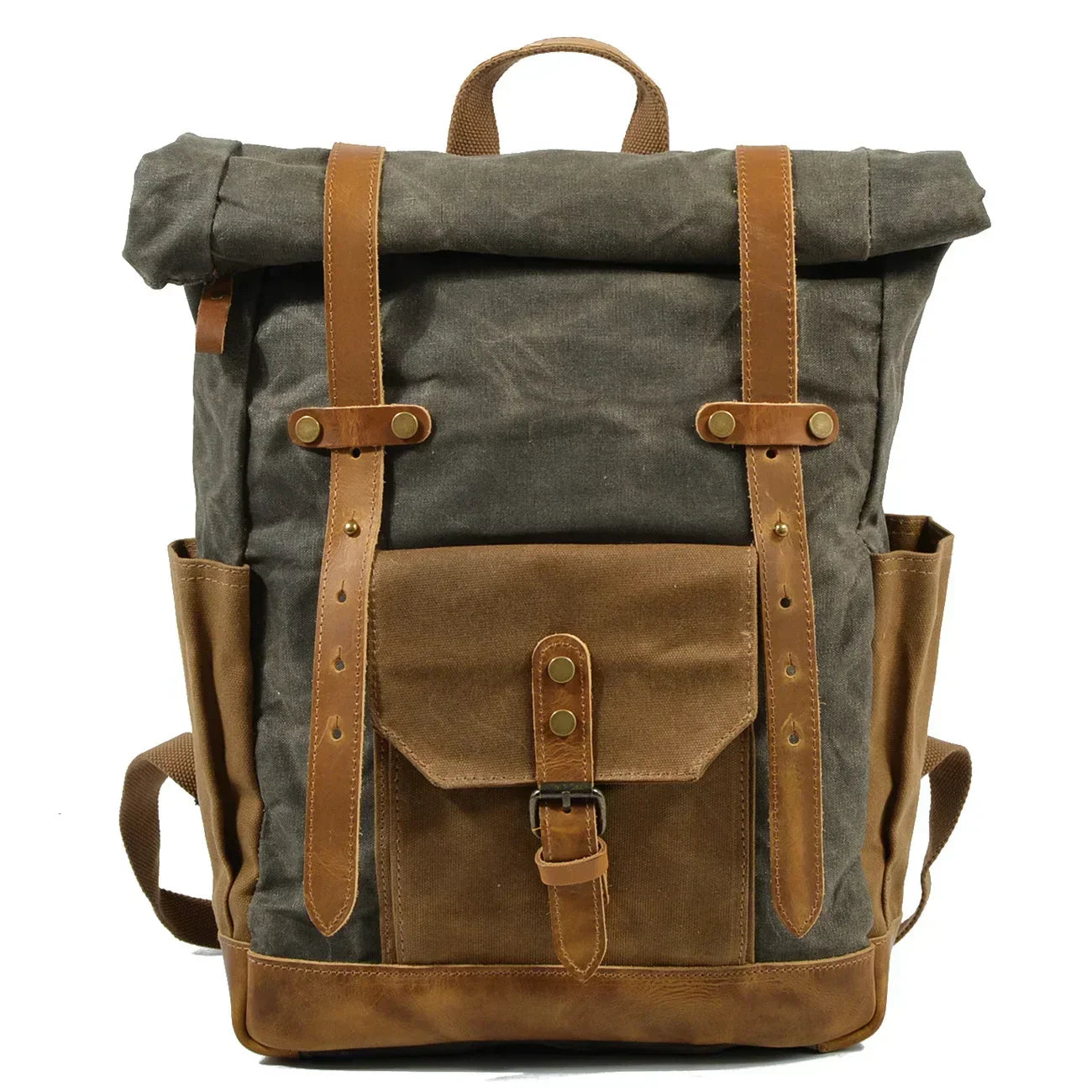 Sac à dos de voyage en toile berg-feldt avec fermeture par enroulement