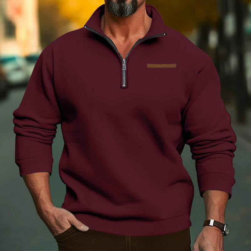 EMIL Pullover mit kurzem Reißverschluss