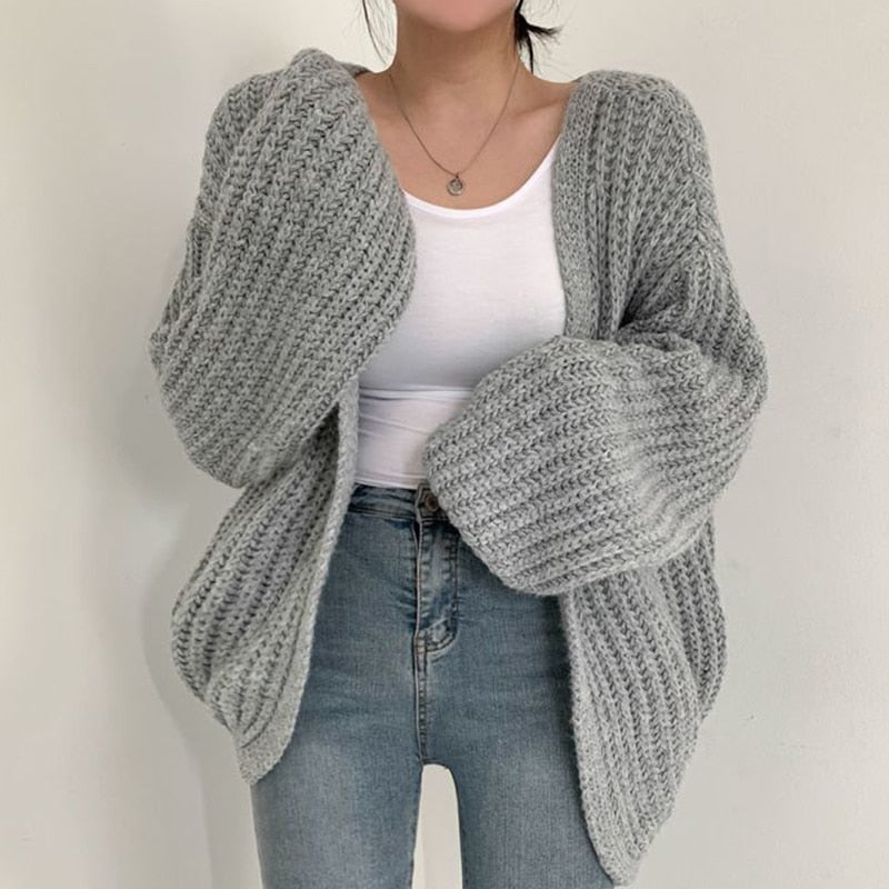 Berg-Feldt | Oversized-Strickweste Aus Dickem Garn für Frauen