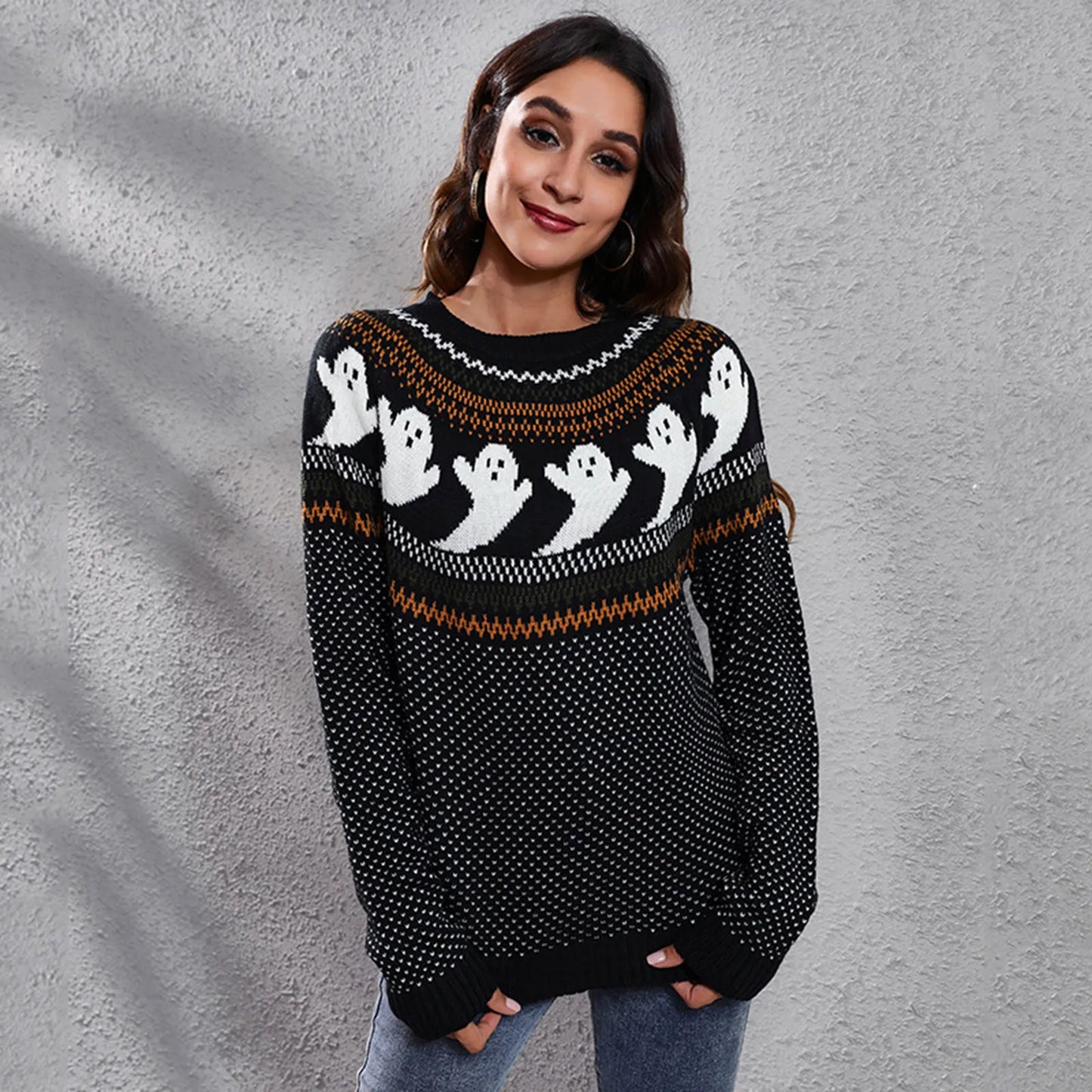 Berg-Feldt | Halloween Geist Weinlese Damen Pullover