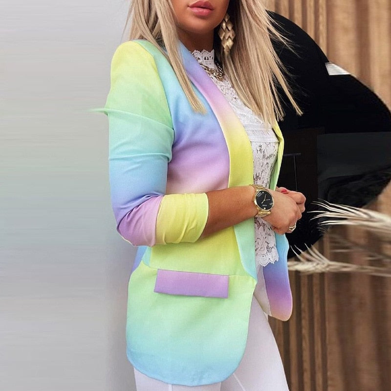 Blazer à manches longues tie-dye