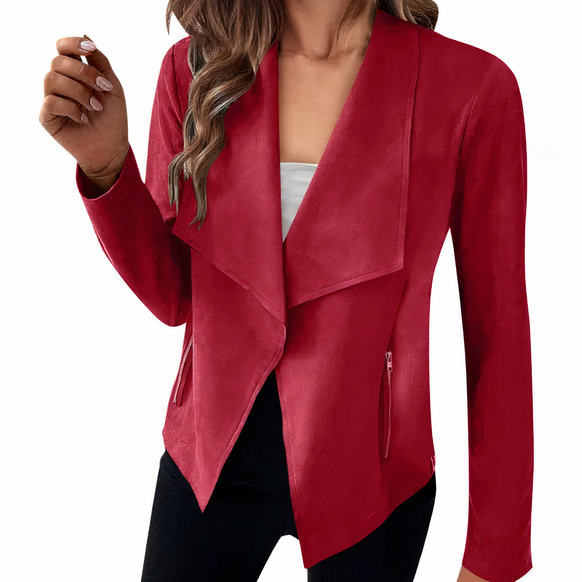 Blazer en daim pour femmes - Modèle Saskia