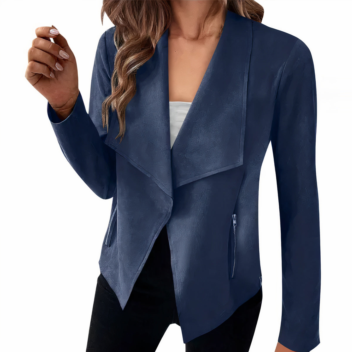 Blazer en daim pour femmes - Modèle Saskia