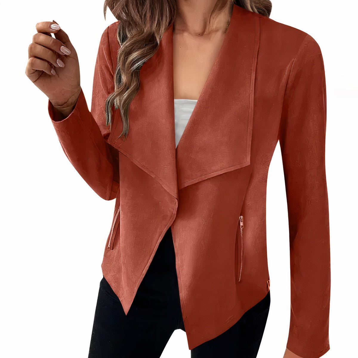 Blazer en daim pour femmes - Modèle Saskia