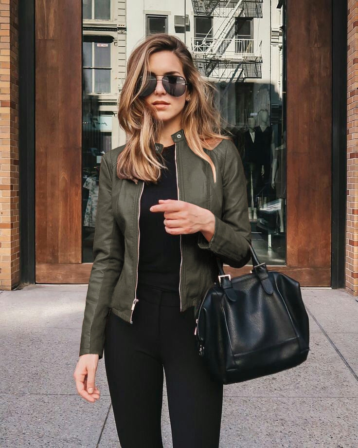 Berg-Feldt | Veste en cuir slim fit pour femme