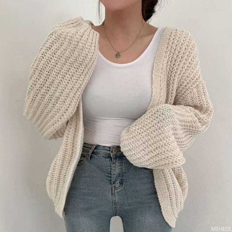 Berg-Feldt | Lässiger Strick-Cardigan mit Oversize-Ärmeln