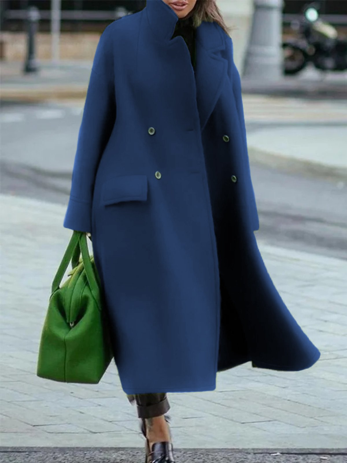 Berg-Feldt | Eleganter Damenmantel Winterjacke mit Doppelknöpfen