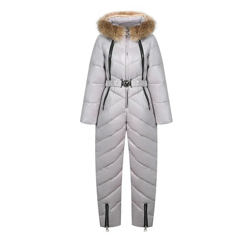 Berg-Feldt | Lässiger Winter Skianzug mit Pelzkragen Für Frauen
