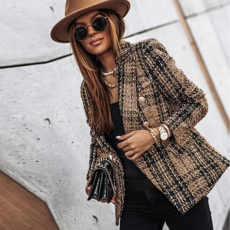 Berg-Feldt | Luxuriöser Karierter Blazer