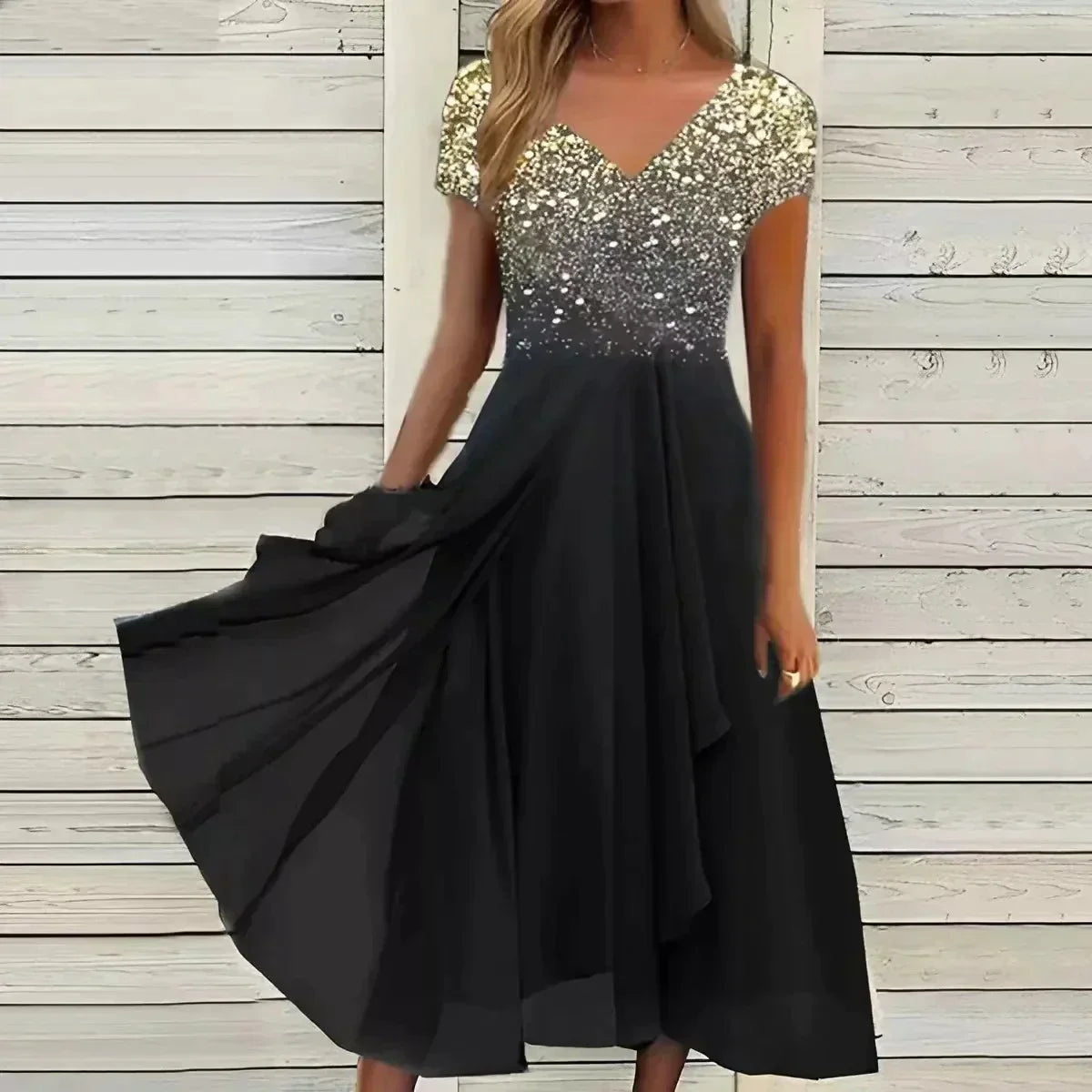 Robe de soirée en mousseline Johanna pour femmes