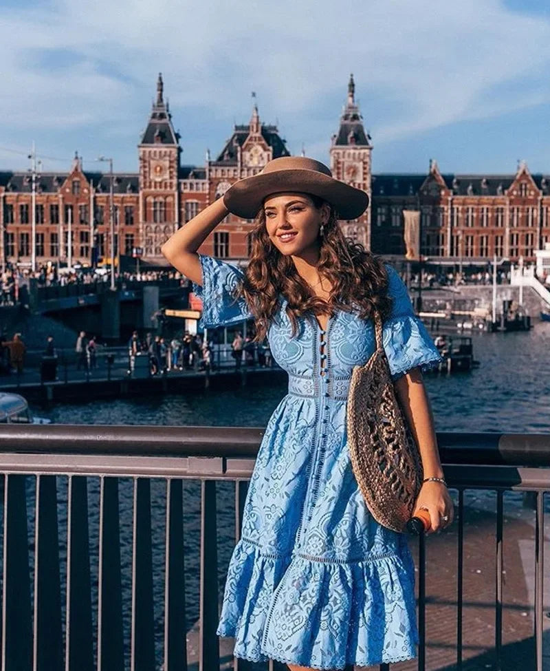 Robe d'été en dentelle à fleurs Brooklyn® pour femme