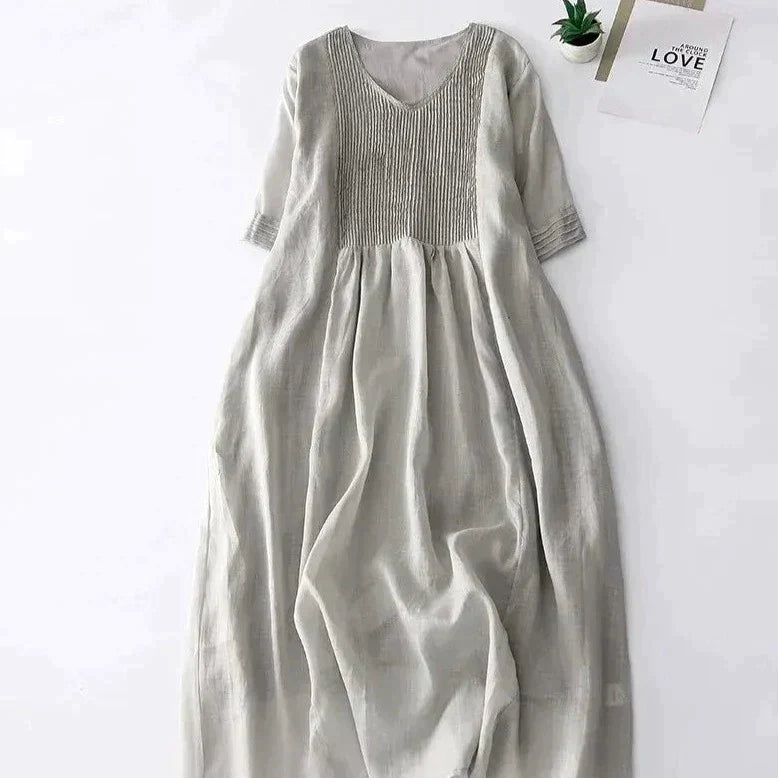 Anna Blumenmuster-Plissee Kleid