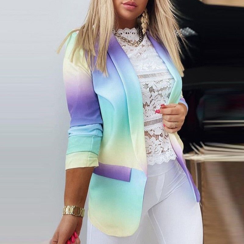 Blazer à manches longues tie-dye
