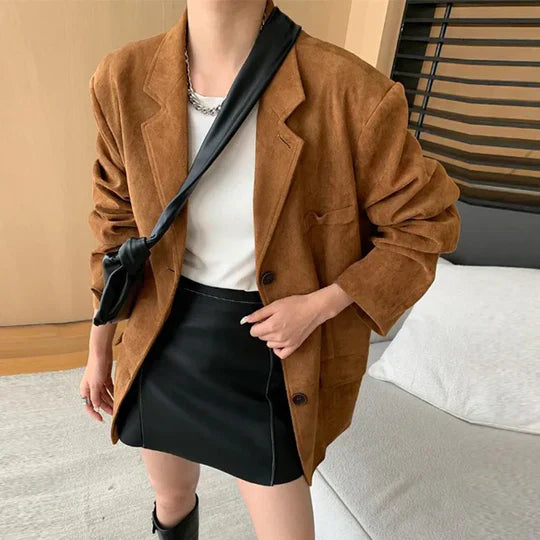 Berg-Feldt | Retro Braune Damenjacke