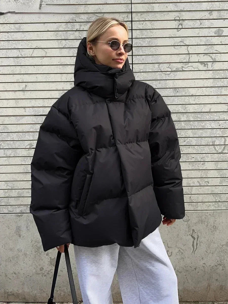 Berg-Feldt | Steppparka mit Kapuze und Taschen für Frauen Ideal für den Winter