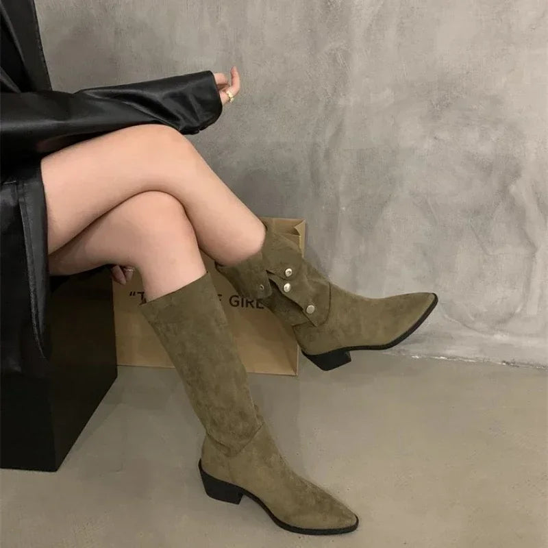 Berg-Feldt | Bottines de cowboy à talon bottier et franges