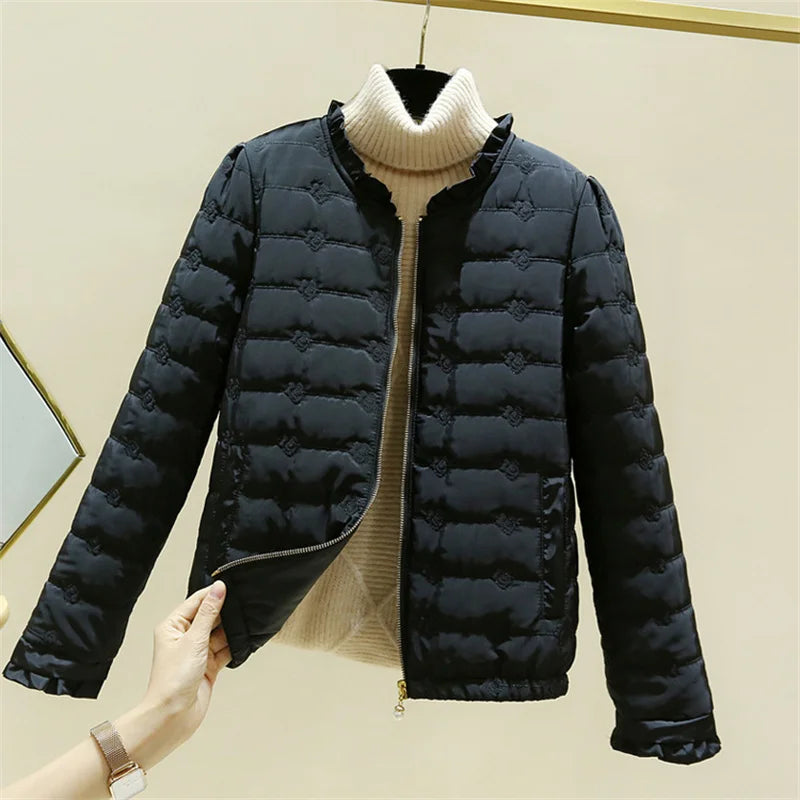 Berg-Feldt | Lässige Leichte Rüschensaumjacke