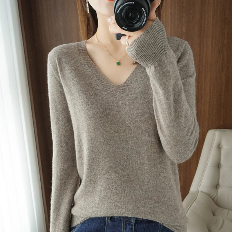 Berg-Feldt | Pullover - Bequemer V-Ausschnitt Pullover