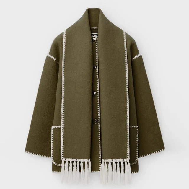 Berg-Feldt | Schal Jacke Aus Wollmischgewebe