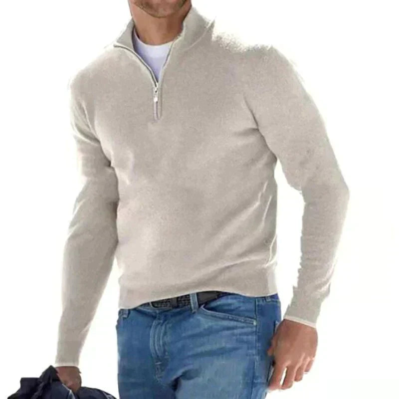 Berg-Feldt | Polo Stylischer Reißverschluss Pullover für Herren