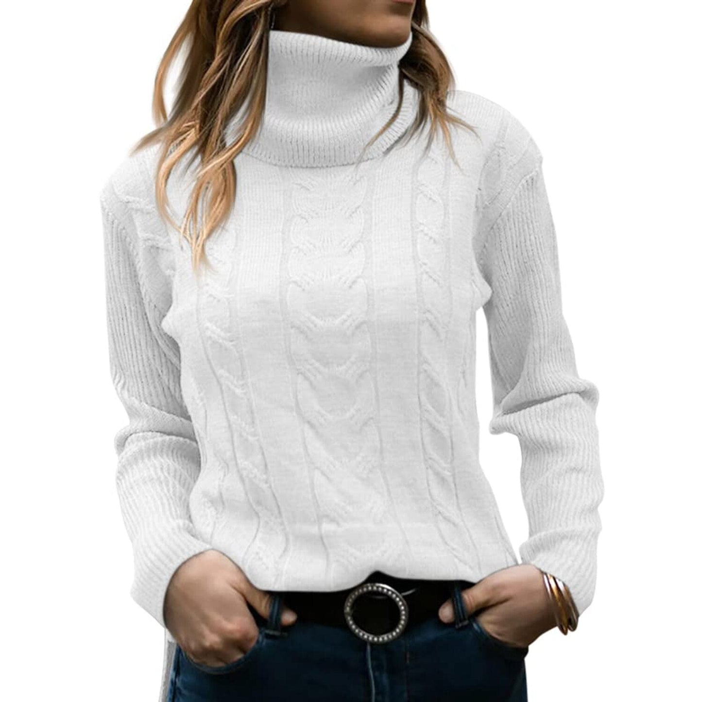 Wilara Damen Rollkragenpullover