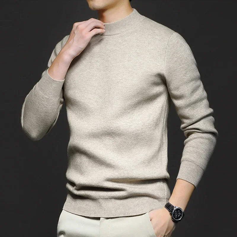 Berg-Feldt | Klassischer Strickpullover Rundhals Zeitloses und Elegantes Aussehen