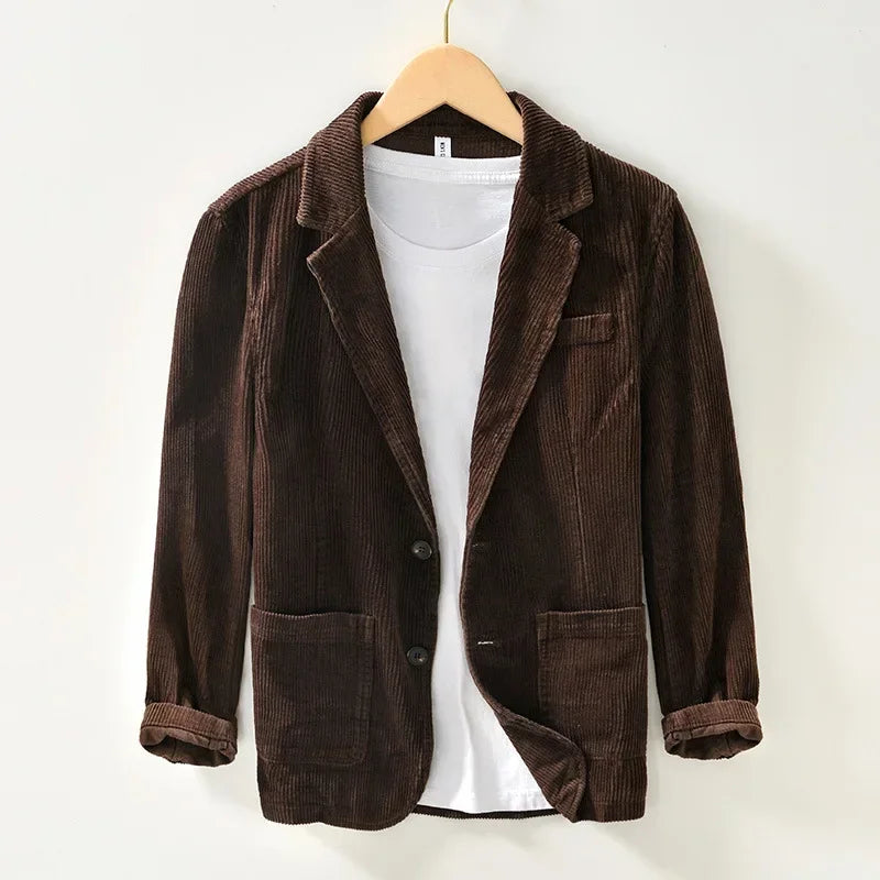 Chriss - Blazer décontracté en velours côtelé