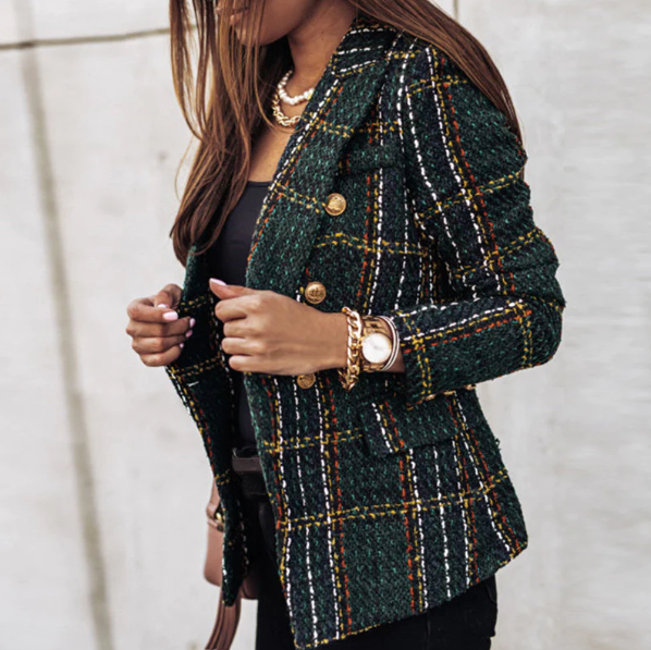 Berg-Feldt | Eleganter Karierter Blazer