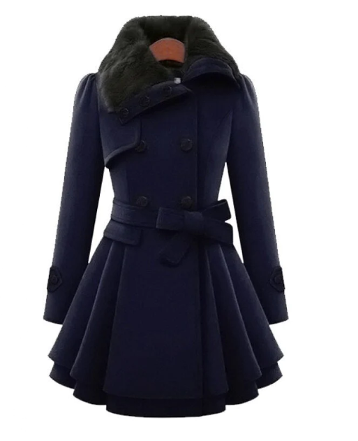 Berg-Feldt | Veste en laine mélangée - veste croisée élégante avec ceinture