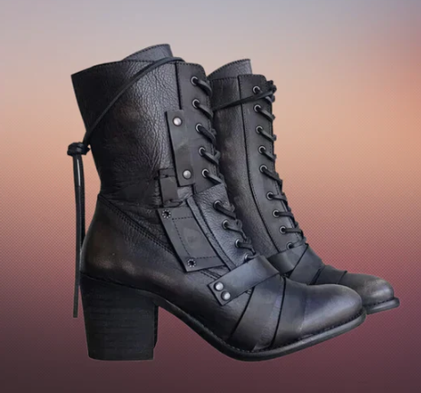 Berg-Feldt | Bottes de moto rétro épaisses et sauvages