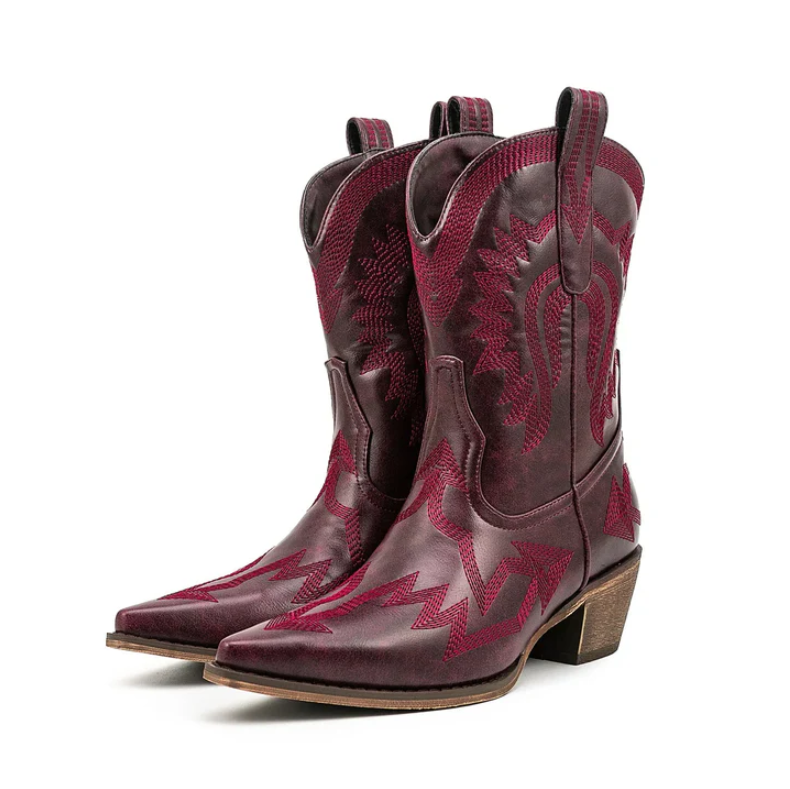 Berg-Feldt | Klassische Western-Cowboystiefel Aus Leder für Damen
