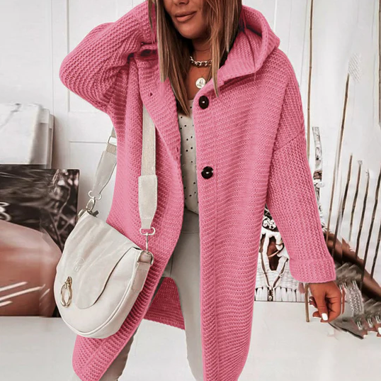 Berg-Feldt | Langärmlige Strickjacke mit Kapuze