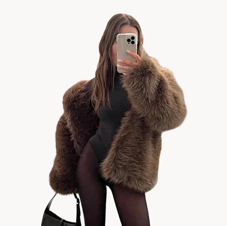 Berg-Feldt | Luxuriöse Jacke Aus Weichem Kunstfell für Damen