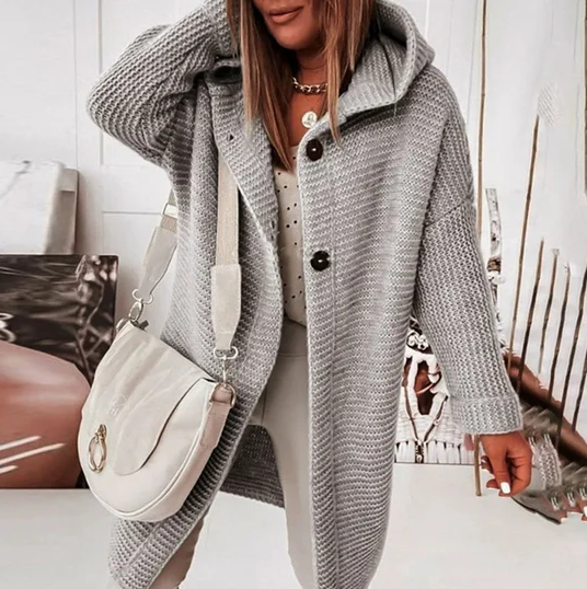 Berg-Feldt | Langärmlige Strickjacke mit Kapuze