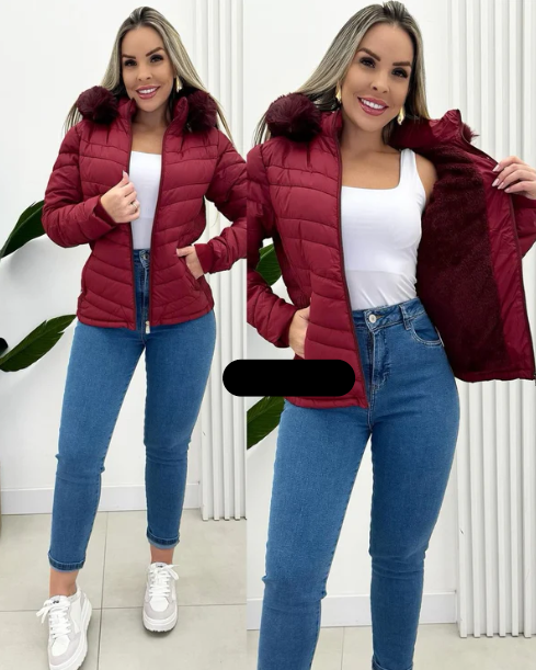 Berg-Feldt | Steppjacke mit Fellkapuze