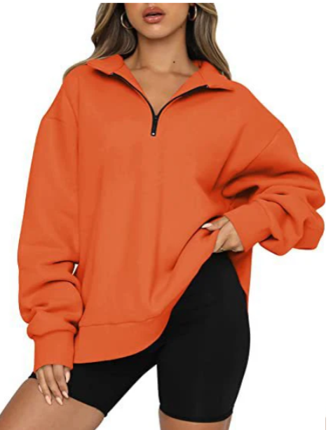 Pull moderne et décontracté pour femme avec demi-fermeture éclair