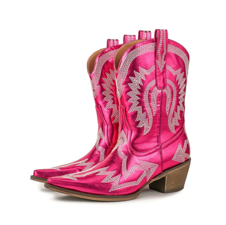 Berg-Feldt | Klassische Western-Cowboystiefel Aus Leder für Damen