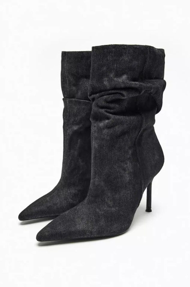 Berg-Feldt | Elyce Denim-Stiefel mit Hohem Absatz für Damen