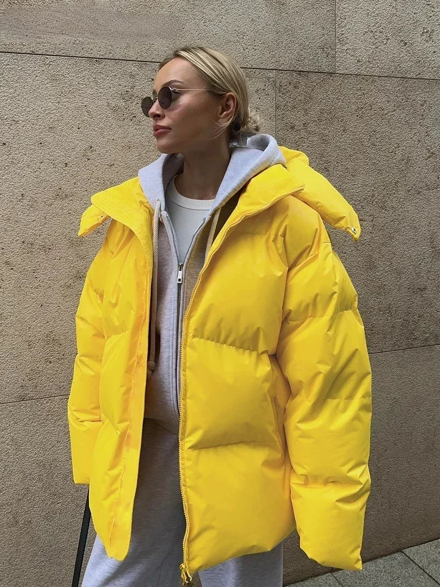 Berg-Feldt | Steppparka mit Kapuze und Taschen für Frauen Ideal für den Winter