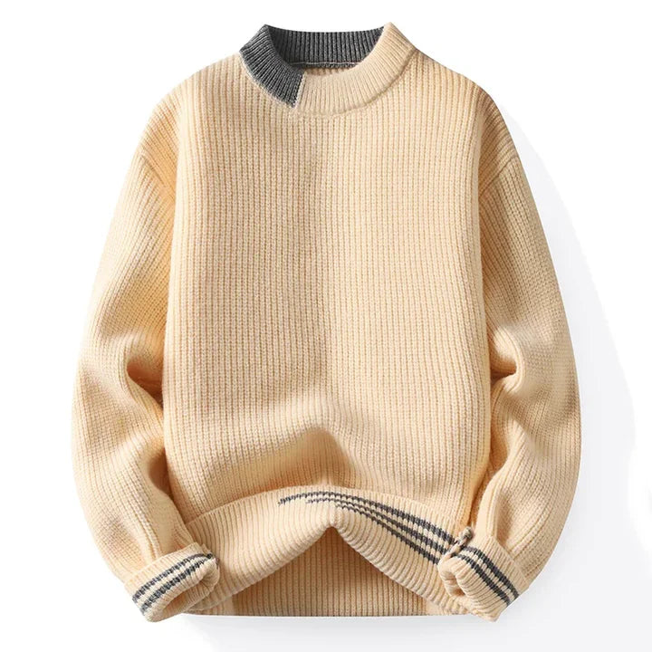 THILO Großer Strickpullover mit Rundhalsausschnitt
