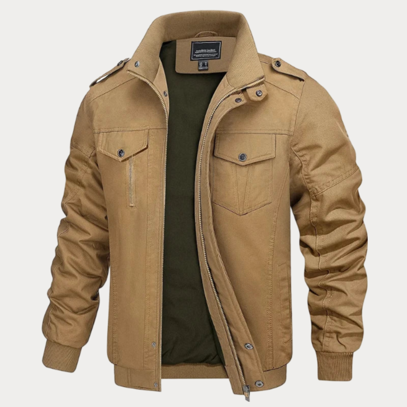 Berg-Feldt | Retro Reißverschlussjacke In Armeegrün