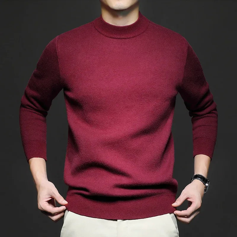 Berg-Feldt | Klassischer Strickpullover Rundhals Zeitloses und Elegantes Aussehen