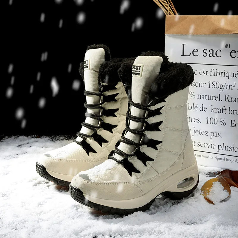 Berg-Feldt | Winter Stiefel Bis Zur Wade Wasserdicht Schneestiefel