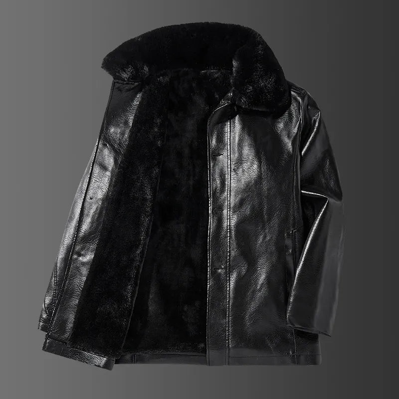 Berg-Feldt | Lederjacke mit Kragen - Liam