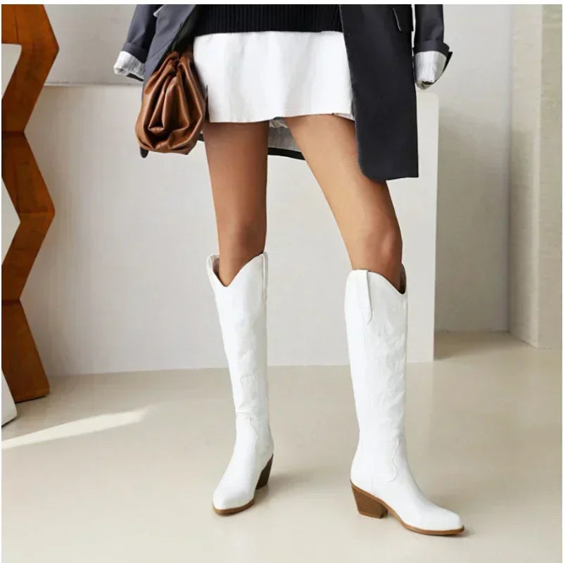 Berg-Feldt | Bottes de cowboy hautes en daim Collection Printemps