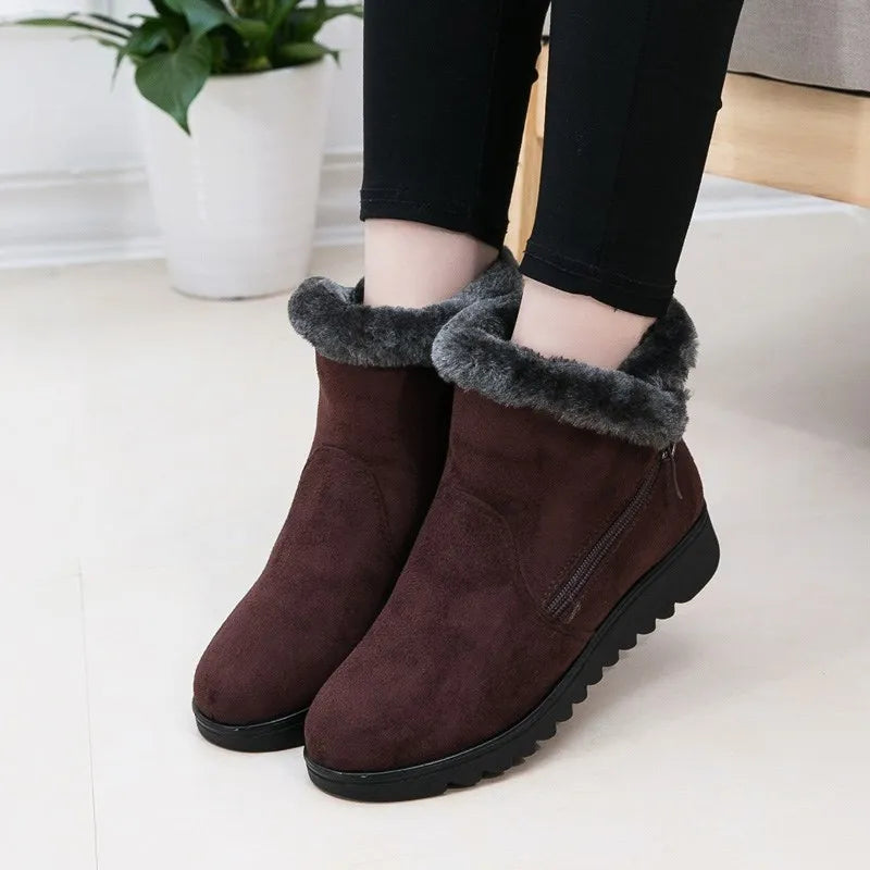 Berg-Feldt | Bottes d'hiver en peluche à fermeture éclair antidérapantes